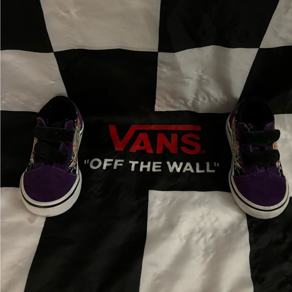 Vans Kids Sneakers Purple Black White